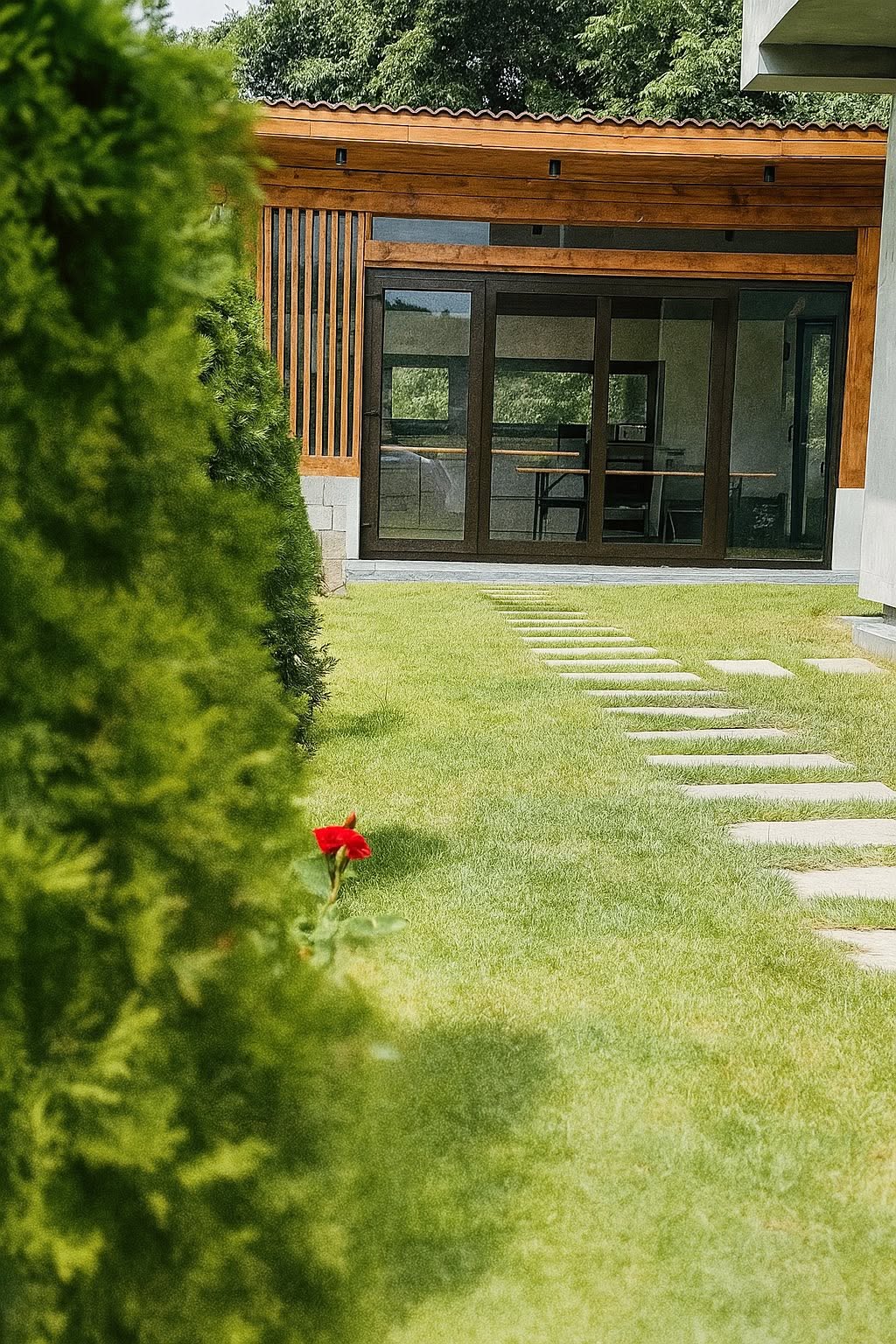 Casa Frătilă — foișor și grădină